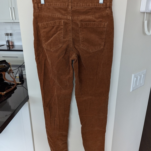 Burnt amber corduroy strait leg pants, boton size 38 européen size - Picture 3 of 7